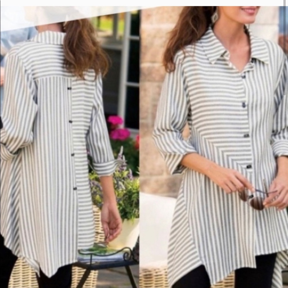 Soft Surroundings button down top NWOT